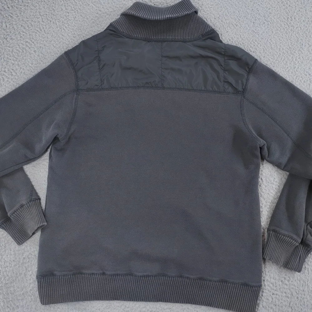 Nike Air Jordan Sweater Mens Large Gray Cotton Thick Heavy Jumpman Collar Warm